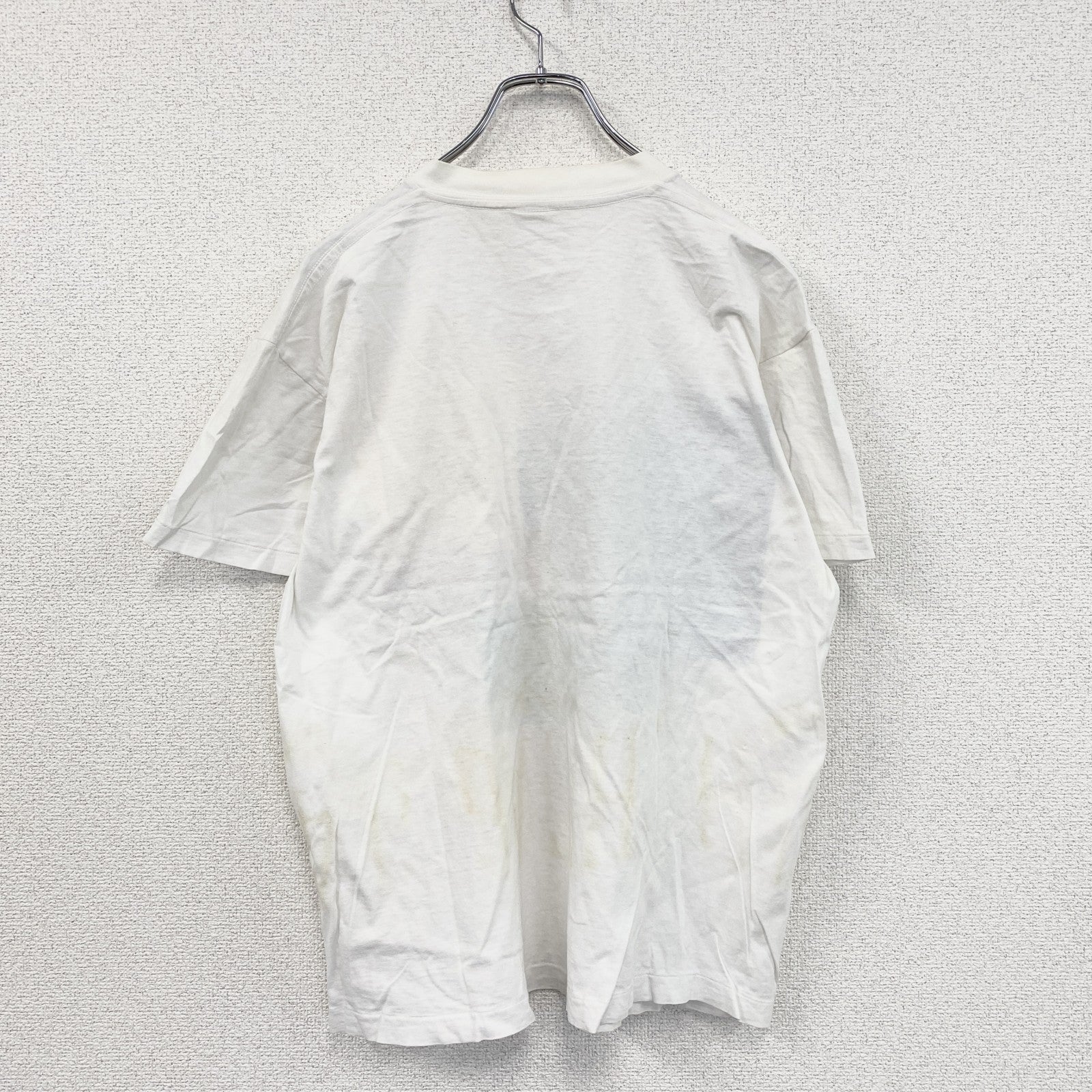 ～90s　NIKE　ナイキ　Air Jordan　半袖Tシャツ　シングルステッチ　スウッシュ　白　ホワイト　Lサイズ