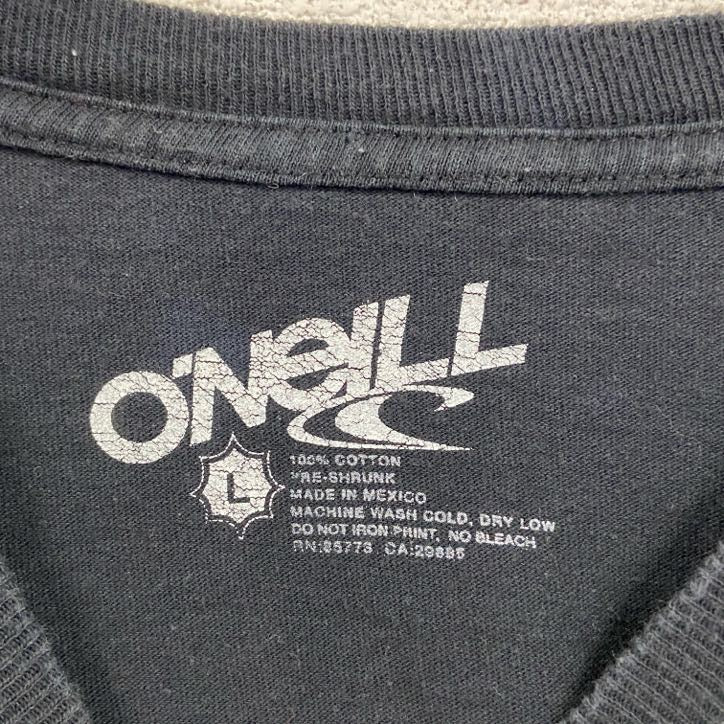 O’NeILL　オニール　半袖プリントTシャツ　黒　ブラック　Lサイズ