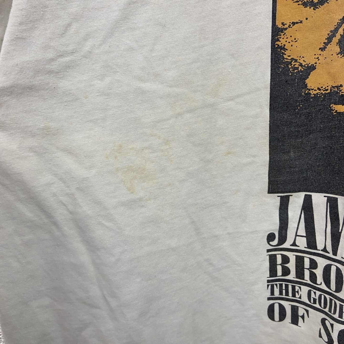 MACADAM　James Brown　ジェームズ ブラウン　半袖シンガープリントTシャツ　白　ホワイト　Lサイズ