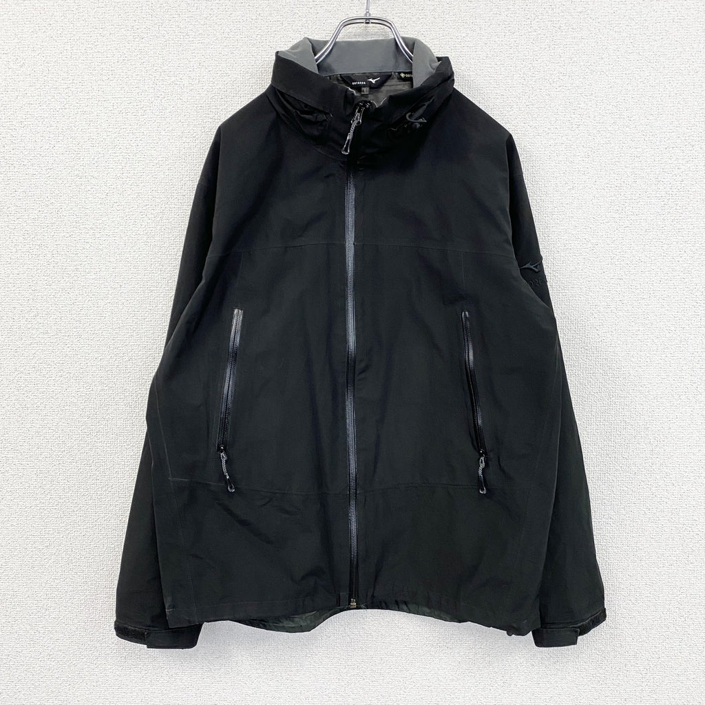MIZUNO　ミズノ　GORE-TEX　レインジャケット　フルジップジャケット　黒　ブラック　Mサイズ