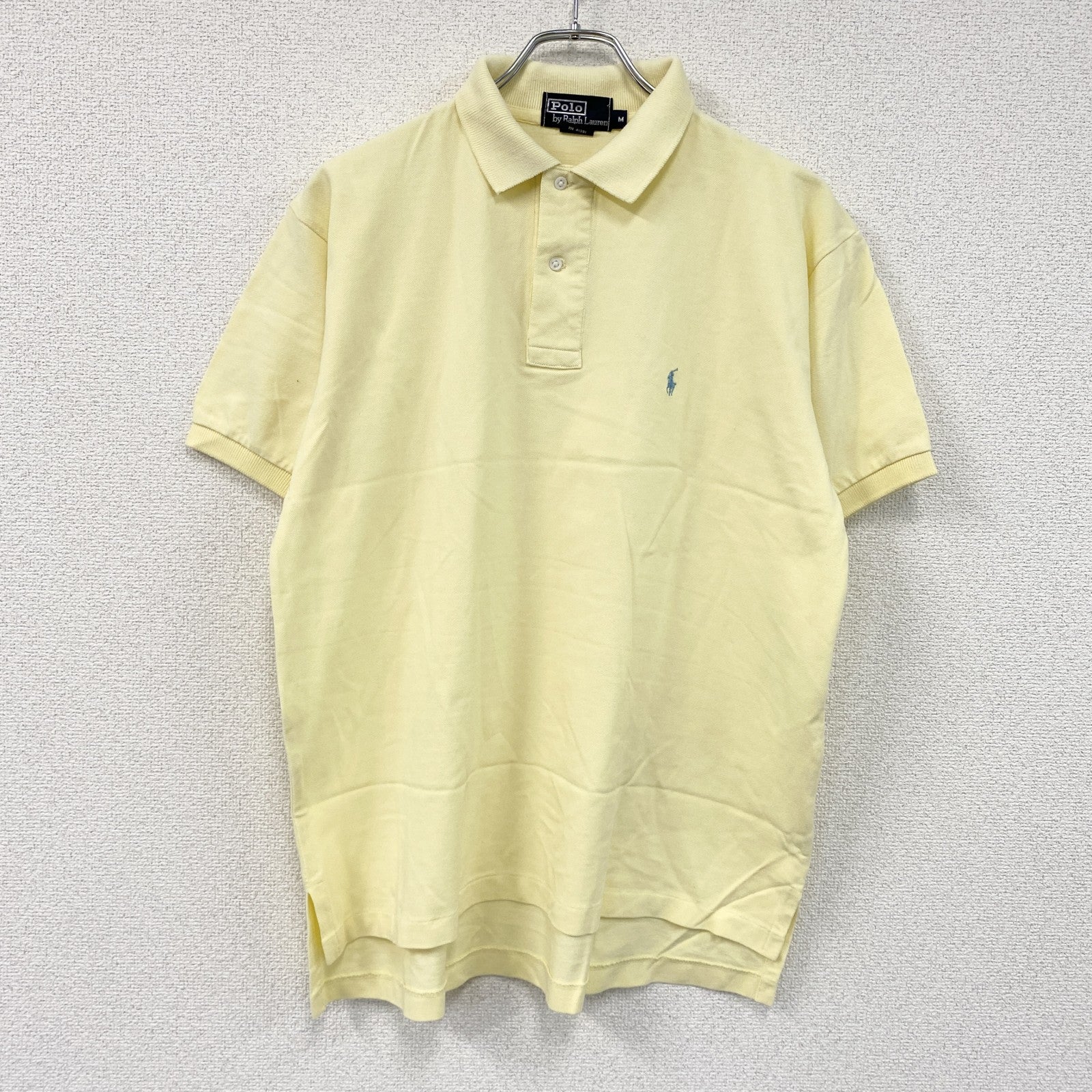 POLO by Ralph Lauren　ポロバイラルフローレン　半袖ポロシャツ　刺繡ロゴ　黄色　イエロー　Mサイズ