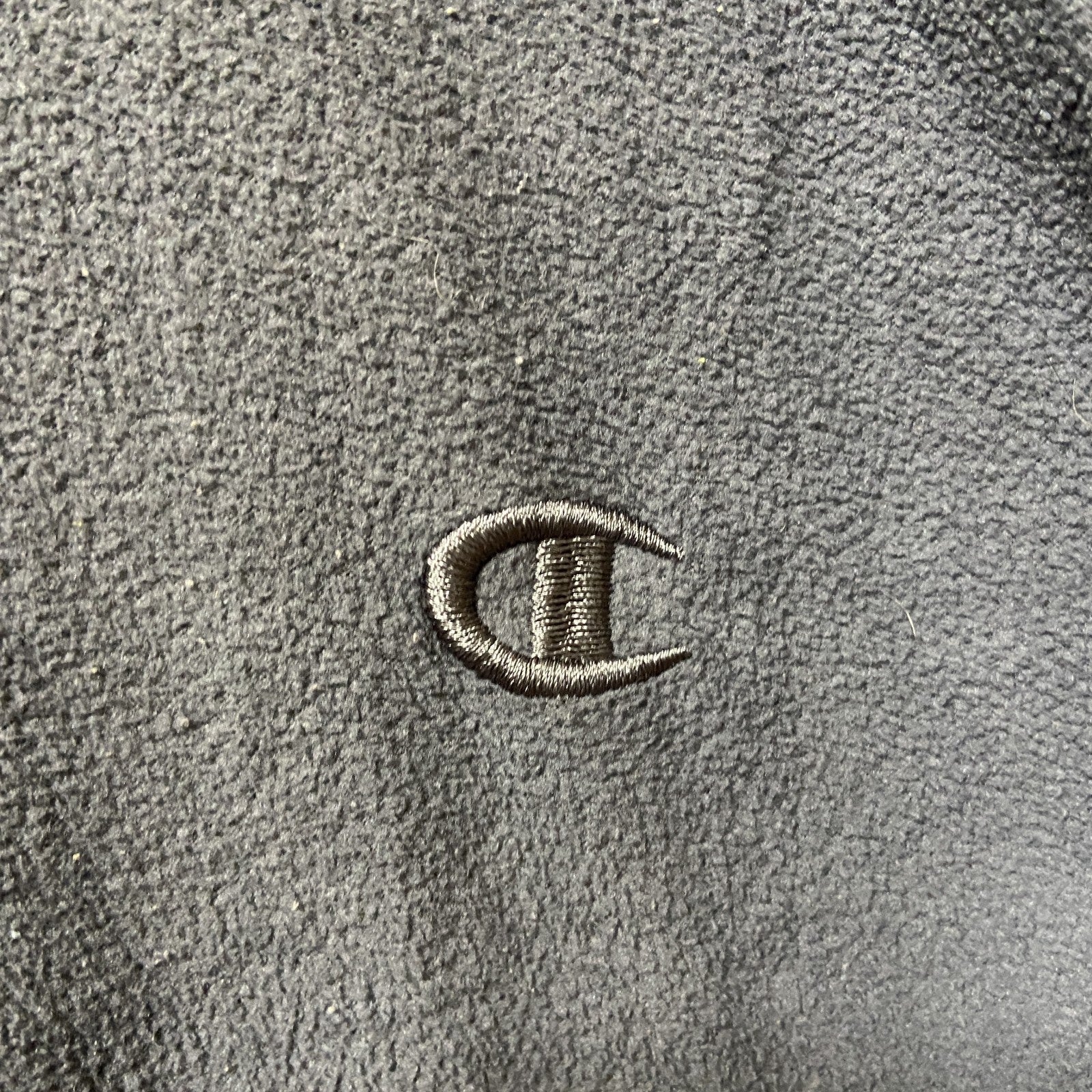 Champion　チャンピオン　ハーフジップフリースジャケット/ボアジャケット　ラグランスリーブ　現行　紺　ネイビー　Lサイズ