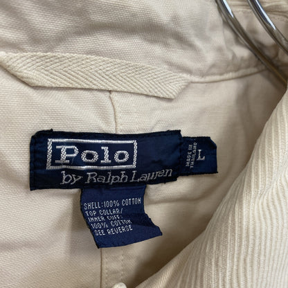 90s　POLO by Ralph Lauren　ラルフローレン　ハンティングジャケット　クリーム色　Lサイズ