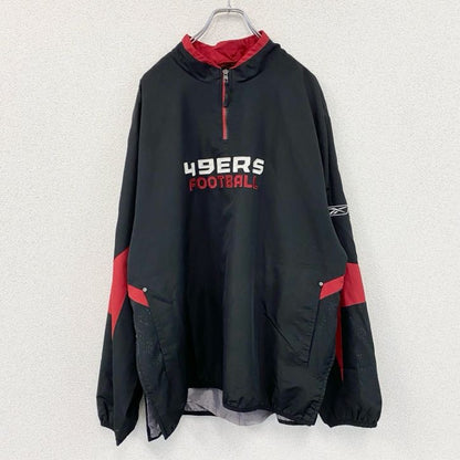 Reebok　リーボック　NFL　ハーフジッププルオーバージャケット　黒　ブラック　XLサイズ