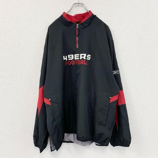 Reebok　リーボック　NFL　ハーフジッププルオーバージャケット　黒　ブラック　XLサイズ