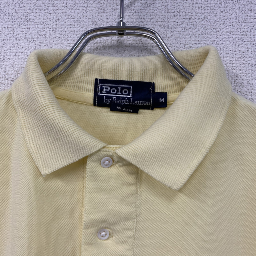 POLO by Ralph Lauren　ポロバイラルフローレン　半袖ポロシャツ　刺繡ロゴ　黄色　イエロー　Mサイズ