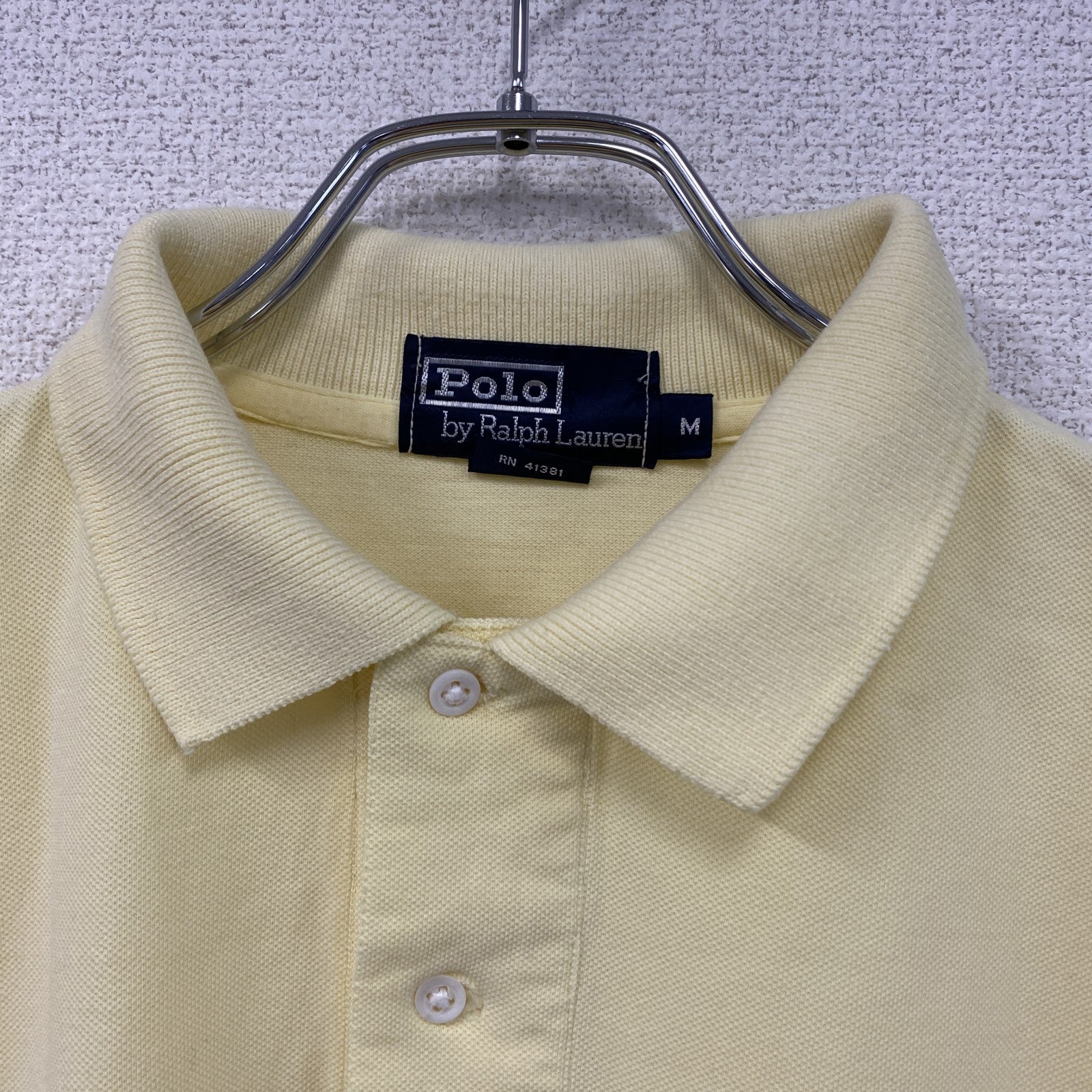 POLO by Ralph Lauren　ポロバイラルフローレン　半袖ポロシャツ　刺繡ロゴ　黄色　イエロー　Mサイズ