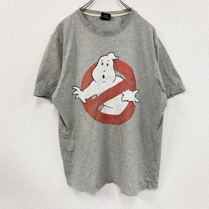 GHOSTBUSTERS　ゴーストバスターズ　半袖プリントTシャツ　ムービーT　キャラクターT　灰色　霜降りグレー