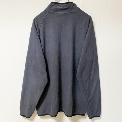 Champion　チャンピオン　ハーフジップフリースジャケット/ボアジャケット　ラグランスリーブ　現行　紺　ネイビー　Lサイズ