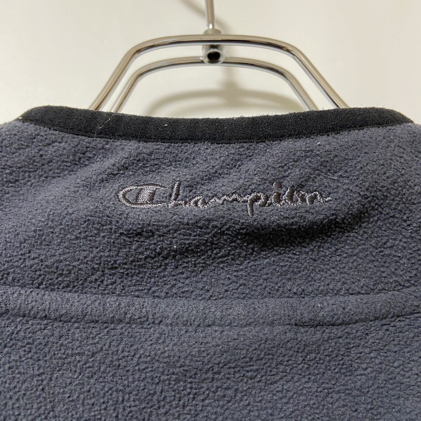 Champion　チャンピオン　ハーフジップフリースジャケット/ボアジャケット　ラグランスリーブ　現行　紺　ネイビー　Lサイズ