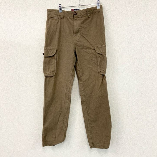 CHAPS　チャップス　カーゴパンツ　ストライプ柄　ジップフライ　茶色　ブラウン　W31サイズ