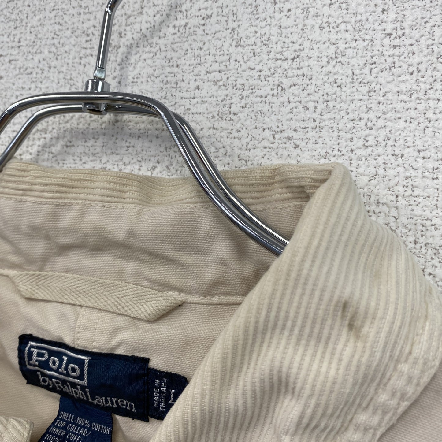 90s　POLO by Ralph Lauren　ラルフローレン　ハンティングジャケット　クリーム色　Lサイズ