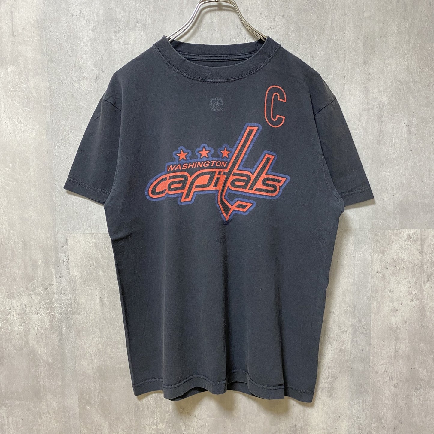 古着 used　Reebok　リーボック　半袖プリントTシャツ　NHL　ホッケー　ワシントンキャピタルズ　ブラック　レトロ