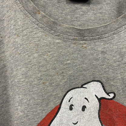GHOSTBUSTERS　ゴーストバスターズ　半袖プリントTシャツ　ムービーT　キャラクターT　灰色　霜降りグレー