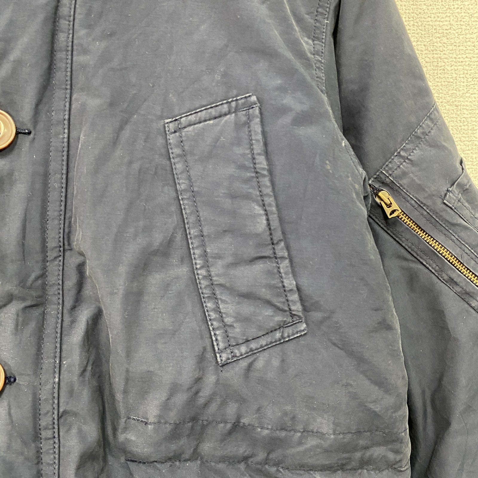 ～00s　Polo by RalphLauren　ラルフローレン　フルジップダウンジャケット　ヴィンテージ　紺　ネイビー　150サイズ