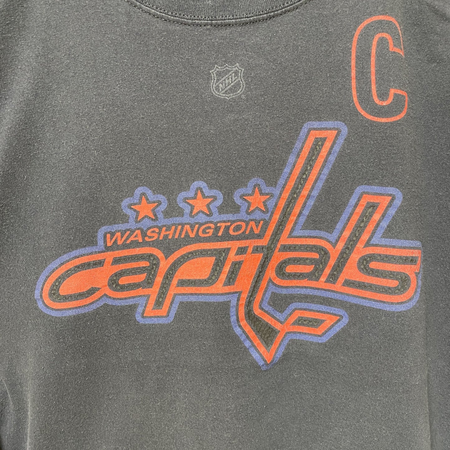 古着 used　Reebok　リーボック　半袖プリントTシャツ　NHL　ホッケー　ワシントンキャピタルズ　ブラック　レトロ
