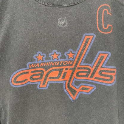 古着 used　Reebok　リーボック　半袖プリントTシャツ　NHL　ホッケー　ワシントンキャピタルズ　ブラック　レトロ