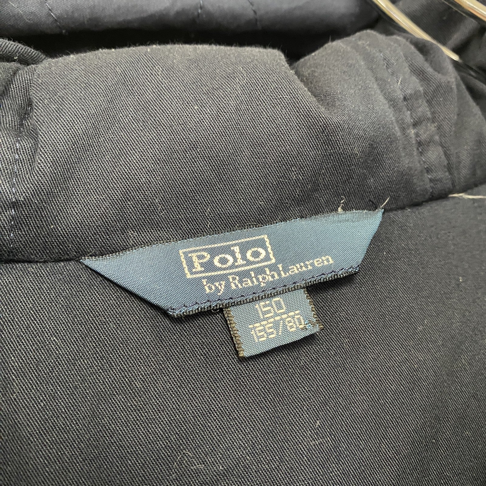 ～00s　Polo by RalphLauren　ラルフローレン　フルジップダウンジャケット　ヴィンテージ　紺　ネイビー　150サイズ