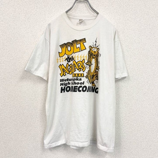 80s～　JERZEES　ジャージーズ　半袖プリントTシャツ　ヴィンテージ　白　ホワイト　Lサイズ