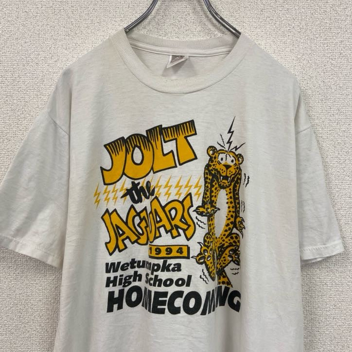 80s～　JERZEES　ジャージーズ　半袖プリントTシャツ　ヴィンテージ　白　ホワイト　Lサイズ