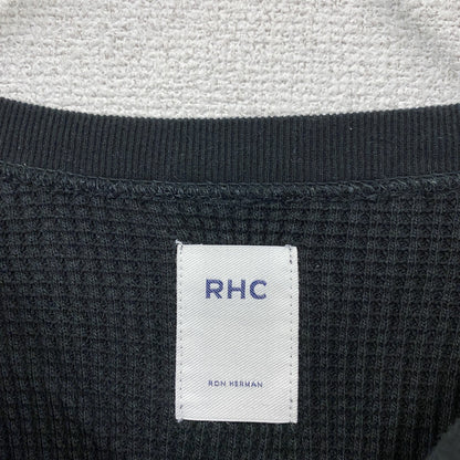 RHC Ron Herman　ロンハーマン　長袖Tシャツ/サーマルロンT　ワッフル　黒　ブラック　Lサイズ