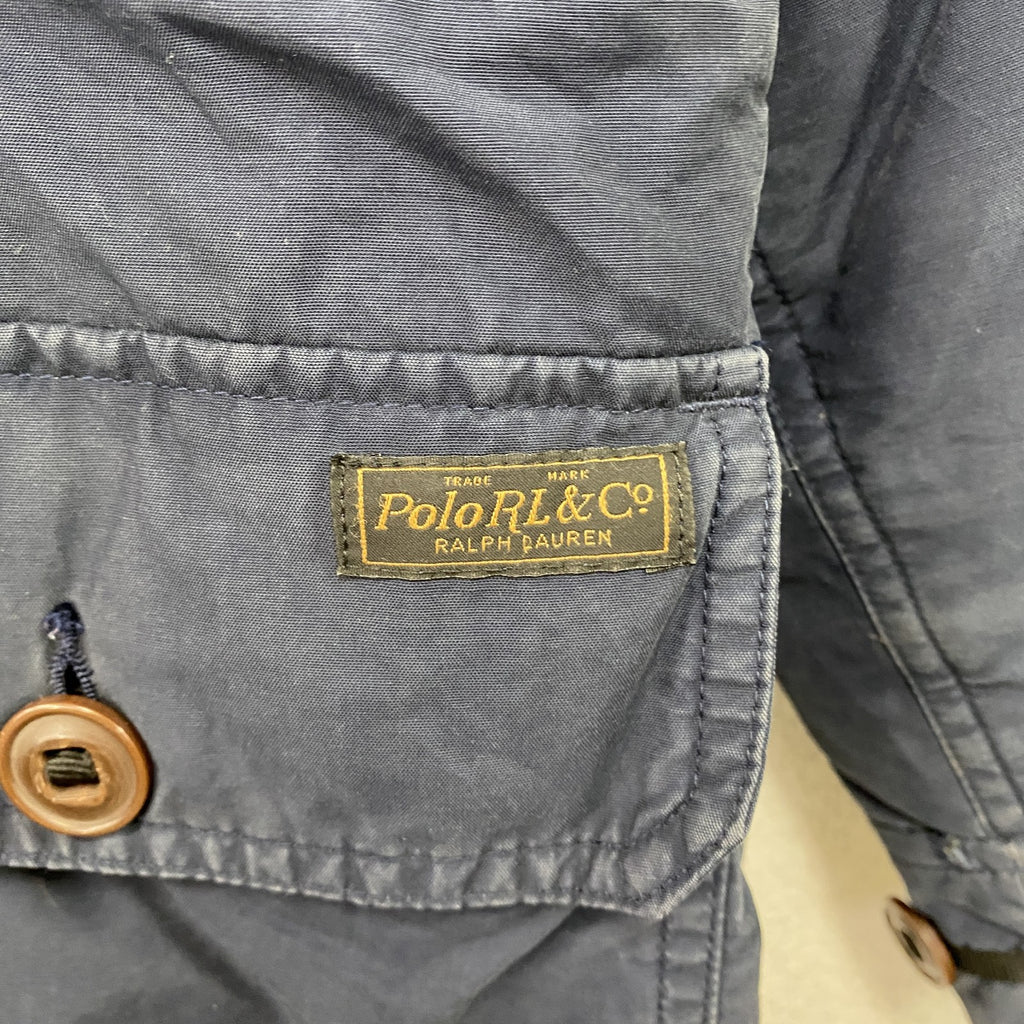 ～00s　Polo by RalphLauren　ラルフローレン　フルジップダウンジャケット　ヴィンテージ　紺　ネイビー　150サイズ
