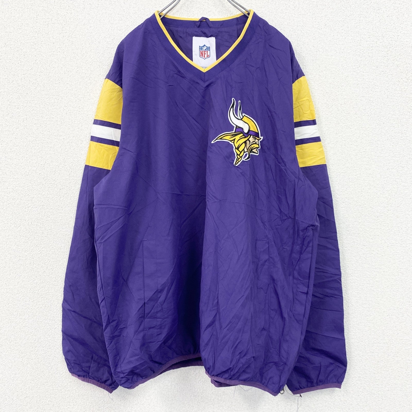 NFL　プルオーバージャケット　Vネック　紫　Lサイズ