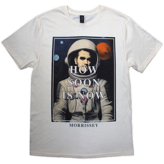 MORRISSEY　モリッシー　THE SMITH　ザ・スミス　How Soon Is Now?　半袖フォトプリントTシャツ　バンドT　GILDANボディ　オフィシャル　オフホワイト　Lサイズ【新品・正規品】