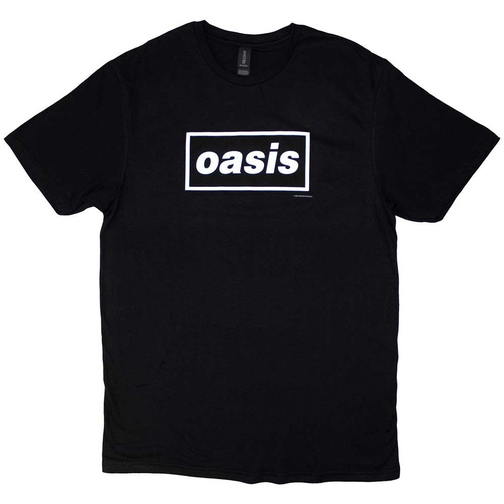oasis　オアシス　Decca Logo　半袖ロゴプリントTシャツ　バンドT　オフィシャル　黒　ブラック　Lサイズ【新品・正規品】