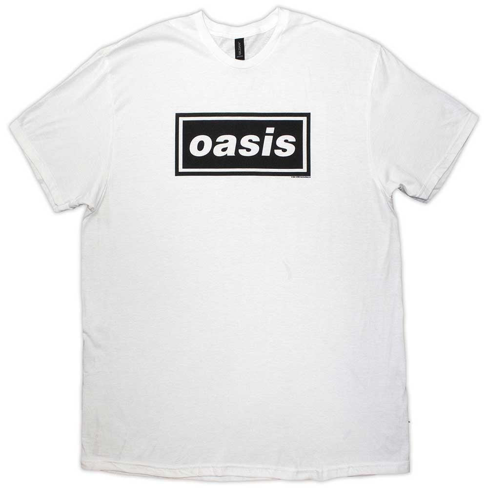 OASIS　オアシス　Decca Logo　半袖ロゴプリントTシャツ　バンドT　オフィシャル　白　ホワイト　Lサイズ【新品・正規品】