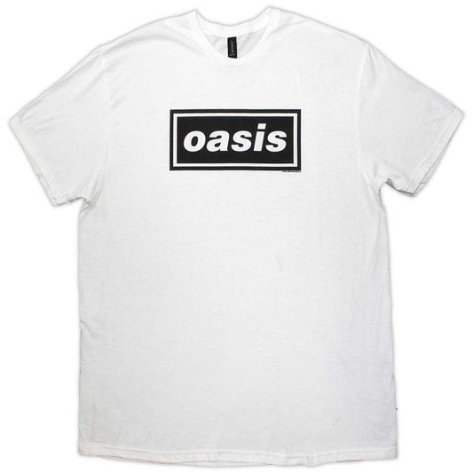 OASIS　オアシス　Decca Logo　半袖ロゴプリントTシャツ　バンドT　オフィシャル　白　ホワイト　Lサイズ【新品・正規品】