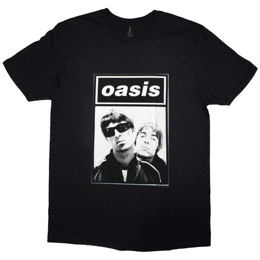 oasis　オアシス　Noel & Liam Boxed Photo　半袖フォトプリントTシャツ　バンドT　オフィシャル　黒　ブラック　Lサイズ【新品・正規品】
