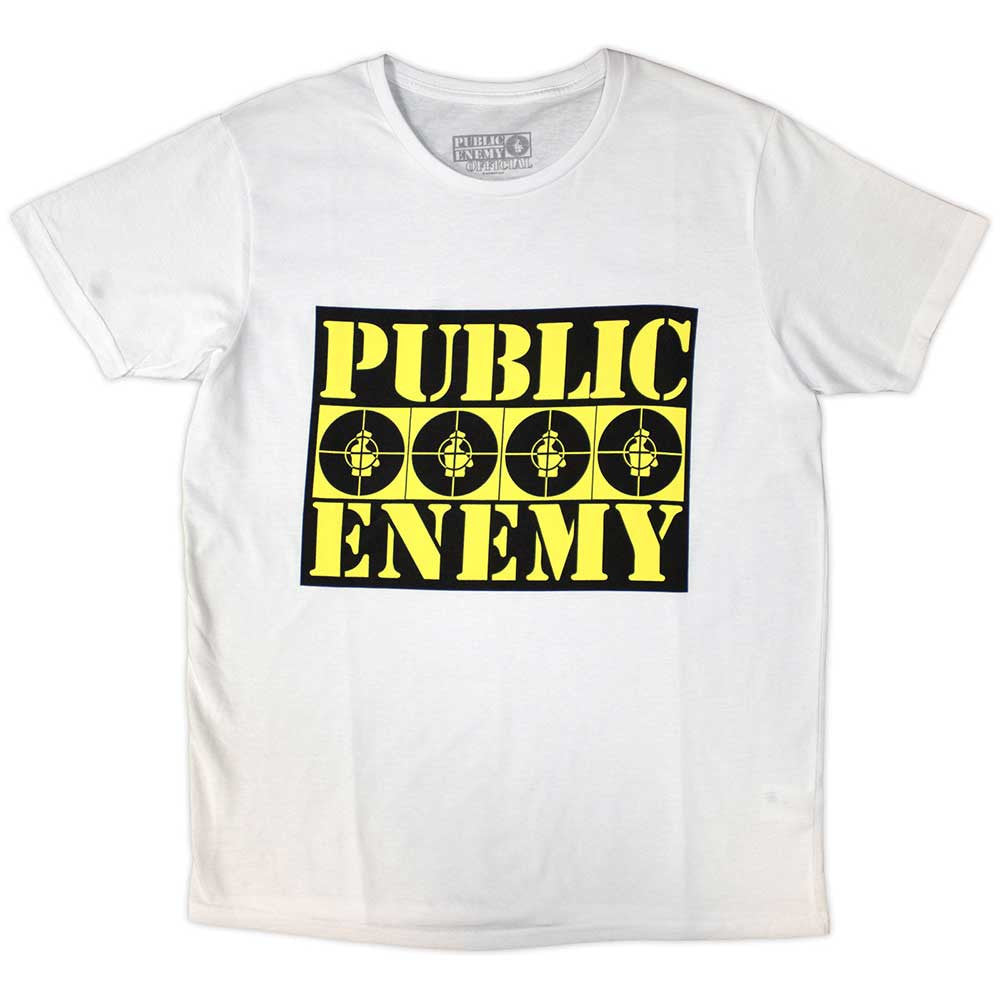 PUBLIC ENEMY　パブリックエネミー　Four Logos　プリントTシャツ　ラップT　白　ホワイト　Lサイズ【新品・正規品】