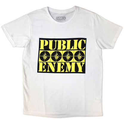 PUBLIC ENEMY　パブリックエネミー　Four Logos　プリントTシャツ　ラップT　白　ホワイト　Lサイズ【新品・正規品】