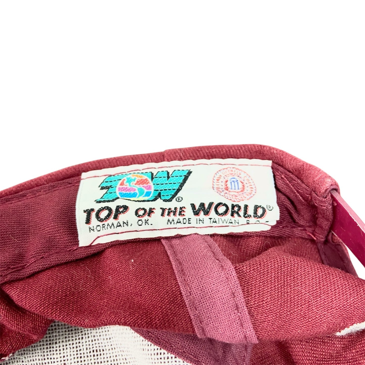 80s～　TOP THE WORLD　アラバマクリムゾンタイド　キャップ　カレッジロゴ　ヴィンテージ　赤　レッド