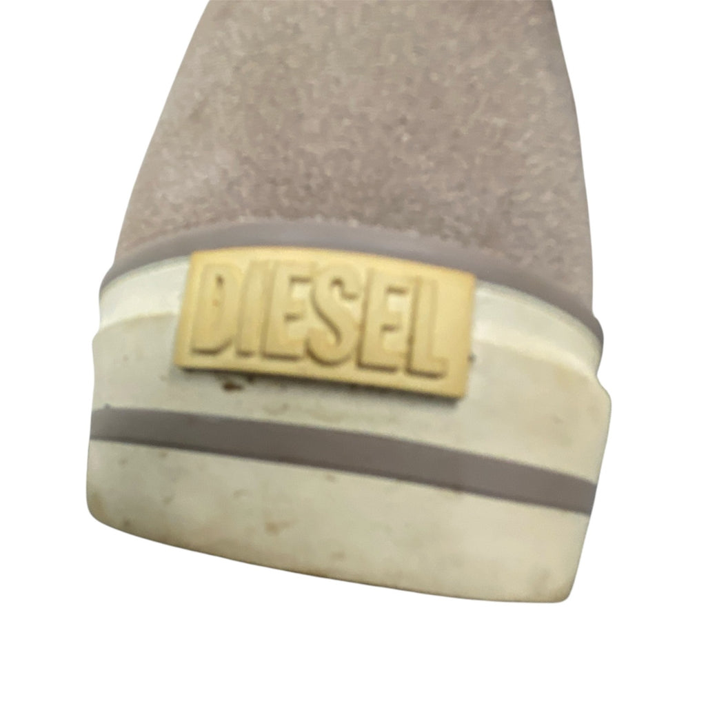 DIESEL　ディーゼル　ハイカットスニーカー　ロングブーツ　フリース　ベージュ　24サイズ