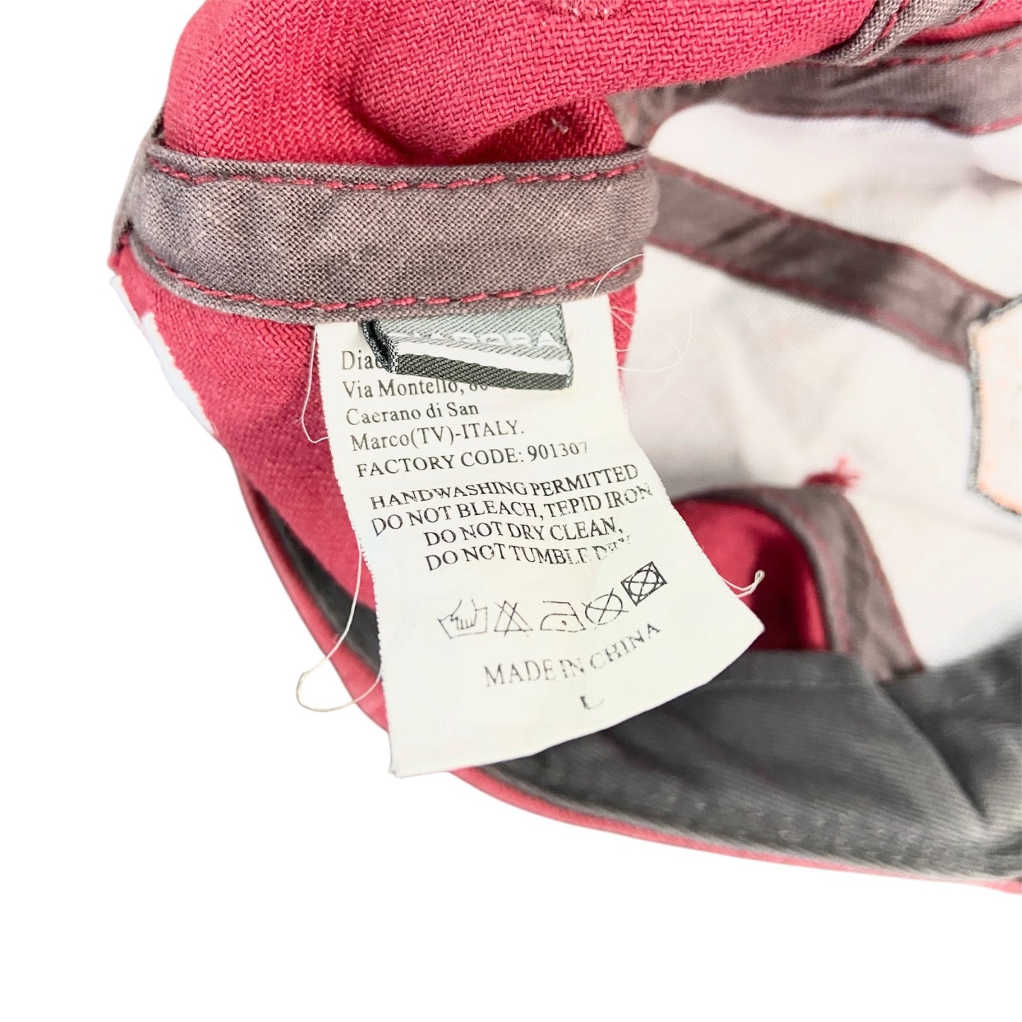 DIADORA　ディアドラ　6パネルキャップ　ベースボールキャップ　赤　レッド