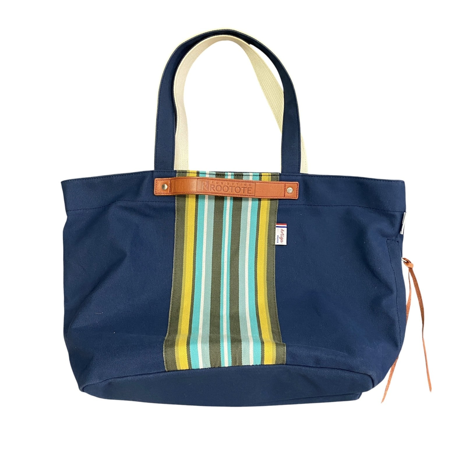 ROOTOTE　ルートート　LES TOILES DU SOLEIL　キャンバストートバッグ　マルチカラー　紺　ネイビー