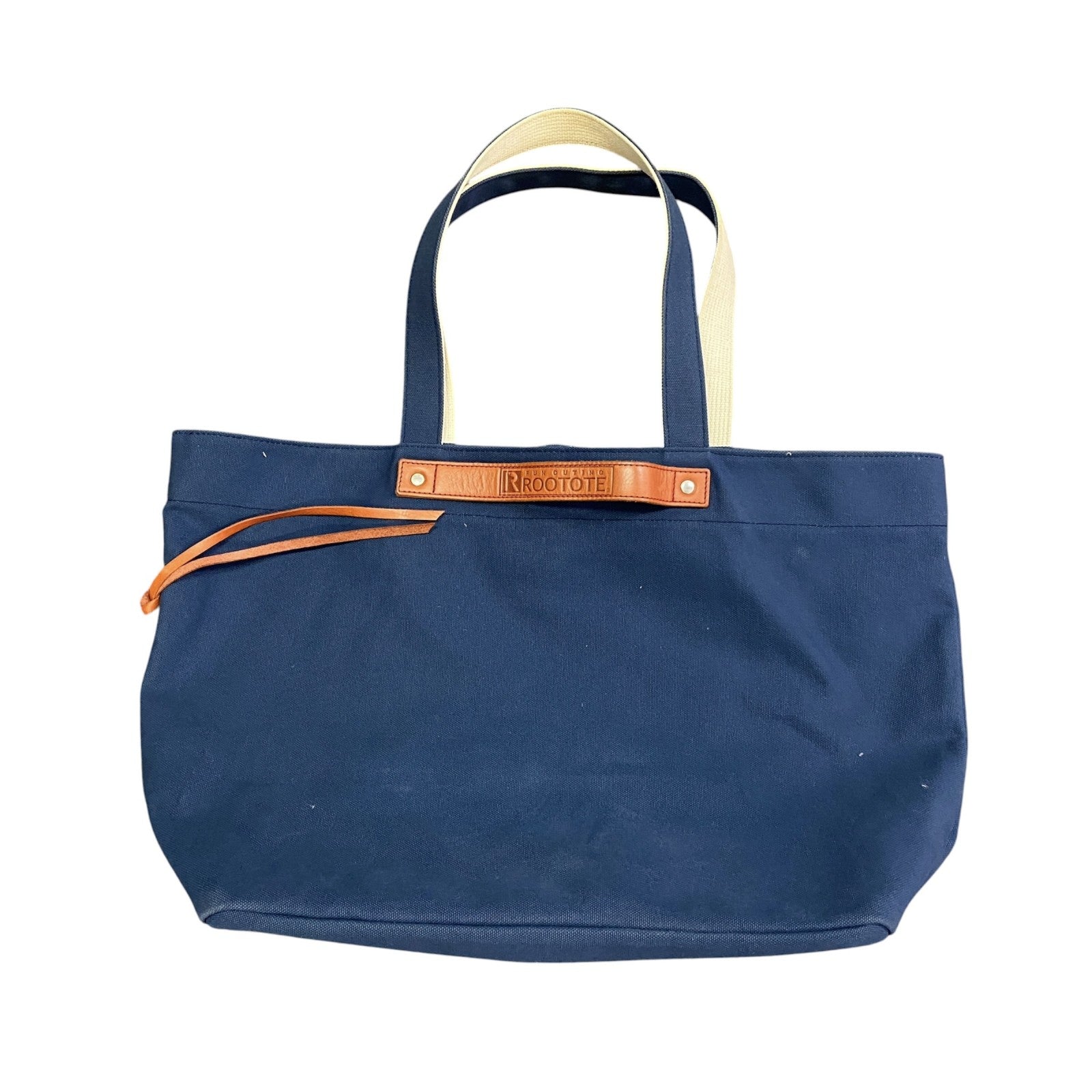 ROOTOTE　ルートート　LES TOILES DU SOLEIL　キャンバストートバッグ　マルチカラー　紺　ネイビー