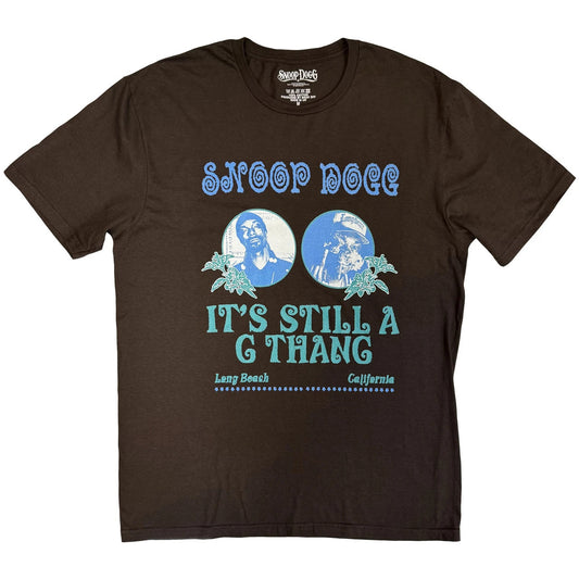 Snoop Dogg　スヌープドッグ　Thang　半袖フォトプリントTシャツ　ラップT　オフィシャル　茶　ブラウン　Lサイズ【新品・正規品】