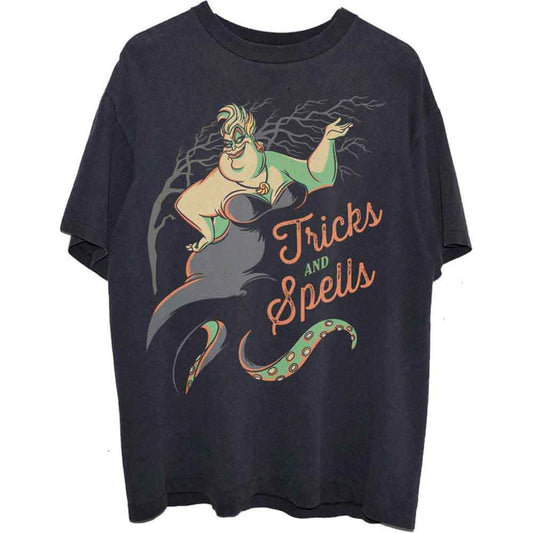 Disney　ディズニー　The Little Mermaid Ursula Tricks & Spells　リトルマーメイド　半袖プリントTシャツ　オフィシャル　黒　ブラック　Lサイズ【新品・正規品】