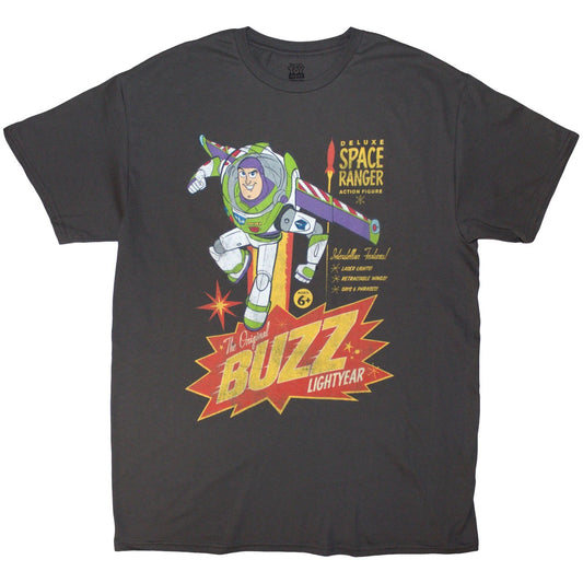 TOY STORY　トイストーリー　DISNEY　ディズニー　The Original Buzz　バズライトイヤー　半袖プリントＴシャツ　オフィシャル　グレー　Lサイズ【新品・正規品】