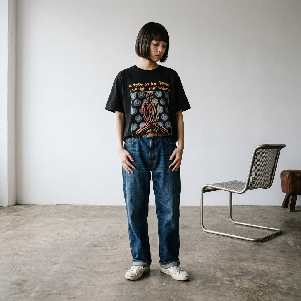 A Tribe Called Quest　ア・トライブ・コールド・クエスト　Midnight Marauders　半袖プリントTシャツ　ラップT　オフィシャル　黒　ブラック　Lサイズ【新品・正規品】